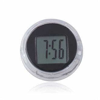 Mini Precisie Motorfiets Klok Waterdichte Compact Mount Adhesive Horloge zwart