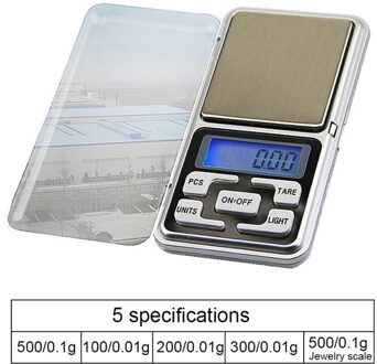Mini Precisie Schaal 100G/200G/500G 0.01/0.1G Digitale Pocket Weegschaal Voor Goud sieraden Gewicht Gram Balance Lcd Elektronische Weegschalen 100g-0.01g