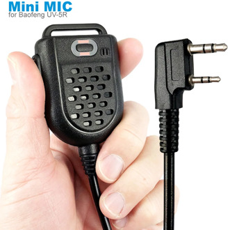 Mini PTT LED Shoulder Speaker Mic Microphone For KENWOOD TK-3107 BAOFENG BF-888s UV-5R GT-3TP HYT Walkie Talkie Two Way Radio