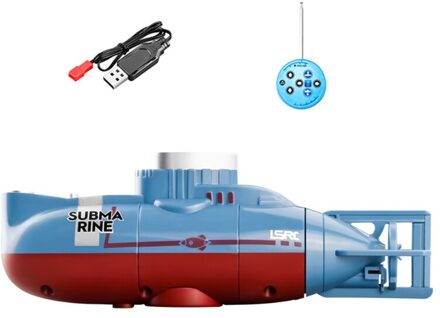 Mini Rc Submarine Elektrische Speedboot Speelgoed Dive Master Model Voor Kinderen 54DF Blauw