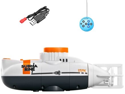 Mini Rc Submarine Elektrische Speedboot Speelgoed Dive Master Model Voor Kinderen T5EC wit