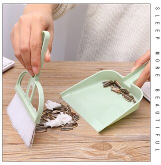 Mini Reinigingsborstel Duurzaam Toetsenbord Desktop Sweep Borstel Twee Stuk Met Kleine Bezem Stof Tuin Thuis Tool Accessoires groen 1reeks