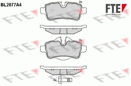 Mini Remblokken set BL2077A4