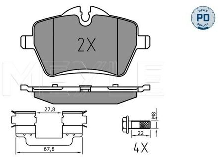Mini Remblokkenset, schijfrem 0252398418PD
