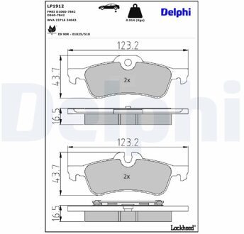 Mini Remblokkenset, schijfrem LP1912