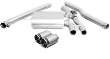 Mini Remus uitlaat passend voor (cat-back) passend voor Mini Cooper S (JCW) F56/F57 - Zilver Carbon 756215397002698CR