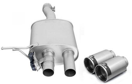 Mini Remus uitlaat passend voor Mini Cooper S F56 3-drs 2014-2018 - Zilver / Carbon 755214097002698CR