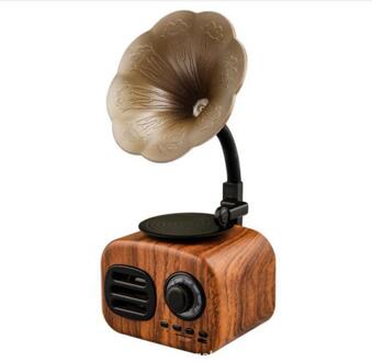 Mini Retro Hout Bluetooth Speaker Draadloze Luidspreker Tf Radio Muziek Subwoofer Колонка 05