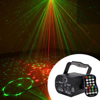 Mini RGB Disco Light DJ LED Laser Stage Projector Red Blue Green Lamp USB Rechargeable Wedding Birthday Party DJ Lamp