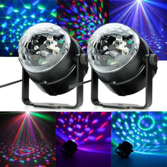 Mini RGB LED Crystal Magic Ball Stage Effect Lighting Lamp Bulb Party Disco Club DJ Light Show Lumiere