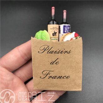 Mini Rode Wijn Ornamenten Koelkast Stickers Schieten Props Wijn Flessen Houten Frame Creatieve Europese Koelkast Sticker