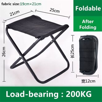 Mini Roestvrij Draagbare Vouwen Kruk Kamp Wandelen Picknick Travel Seat Stoel Wandelen Kruk Outdoor Apparatuur Licht Vissen Stoel 26X25X21CM
