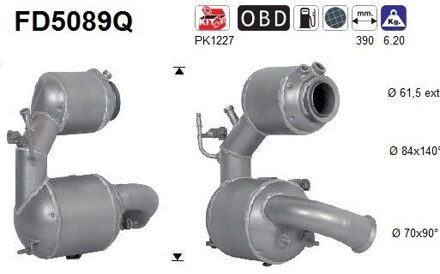 Mini Roetfilter, uitlaatinstallatie FD5089Q