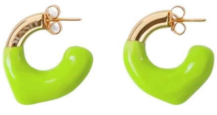 Mini Rubberen Gouden Oorbellen Sunnei , Green , Dames - ONE Size