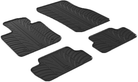 Mini Rubbermatten passend voor Mini F56 3-deurs 2014- (T profiel 4-delig + montageclips)