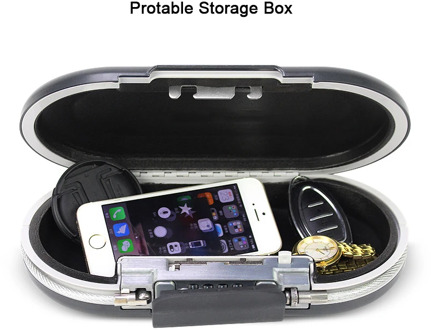 Mini Safe Box Security Portable Personal Safe Password Lock Jewelry Cash Card Phone Small Storage Boxes With Wire Rope