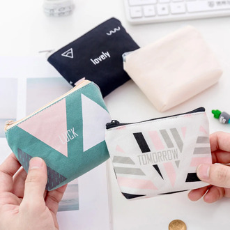 Mini Sanitary Napkin Bag Canvas Coin Purse Credit Card Holder Sanitary Pad Pouch Cosmetics Organizer Storage Bags Women Wallets
