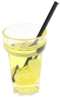 Mini Schaal 1:12 Hars Cup Drink Voor Poppenhuis Miniatuur Speelgoed Pop Voedsel Keuken Accessoires Salet geel