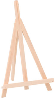 Mini schildersezel - 14 x 27 cm - Ezel - Fotolijst/fotoframe - DIY hobbymateriaal/knutselmateriaal Bruin