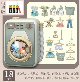 Mini Schoonmaken Speelgoed Set Simulatie Kleine Huishoudelijke Apparaten Serie Kleine Wasmachine Schoner Speelhuis Pop Set 3
