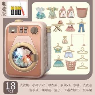 Mini Schoonmaken Speelgoed Set Simulatie Kleine Huishoudelijke Apparaten Serie Kleine Wasmachine Schoner Speelhuis Pop Set 4