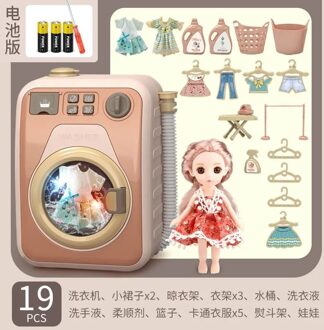 Mini Schoonmaken Speelgoed Set Simulatie Kleine Huishoudelijke Apparaten Serie Kleine Wasmachine Schoner Speelhuis Pop Set 5