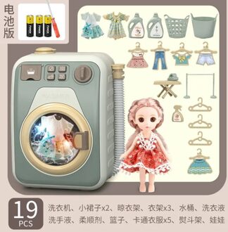 Mini Schoonmaken Speelgoed Set Simulatie Kleine Huishoudelijke Apparaten Serie Kleine Wasmachine Schoner Speelhuis Pop Set 6