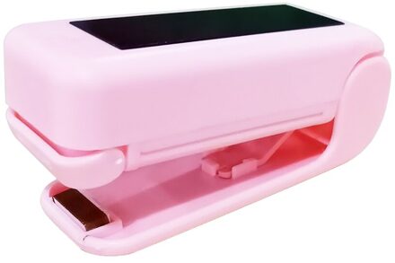 Mini Sealmachine Plastic Pakket Opbergtas Mini Sluitmachine Handige Sticker En Zegels Voor Voedsel Snack Keuken Accessoires roze