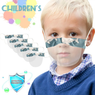 Mini Shield Washable Reusable Comfortable Masks Transparent PVC Visual Mask children kids Face Masks washable Reusable Maske #Z