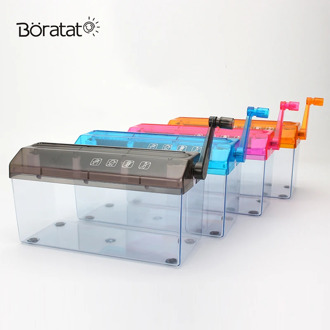 Mini Shredder Small Desktop Hand-cranked A4 Paper Shredder Office Household Manual Crusher Documents Handmade Cutting Machine