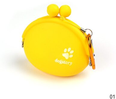 Mini Siliconen Hond Trein Voedsel Snacks Zakken Bag Walking Dog Training Voedsel Opslag Taille Pet Travel Outdoor Product Supply geel