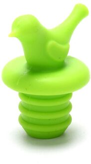 Mini Siliconen Kurk Cap Familie Bar Siliconen Kurk Voorkomt Morsen En Helpt Vloeistof Smaak En Aroma groen