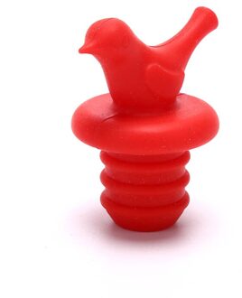 Mini Siliconen Kurk Cap Familie Bar Siliconen Kurk Voorkomt Morsen En Helpt Vloeistof Smaak En Aroma rood