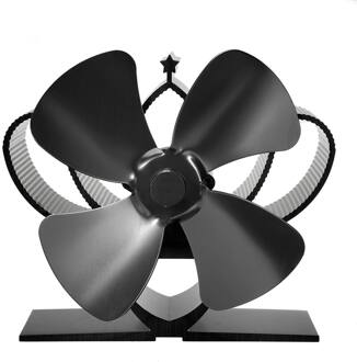 Mini Size 4 Blade Warmte Aangedreven Kachel Fan Log Hout Brander Eco Vriendelijke Rustig Thuis Haard Ventilator Efficiënte Warmteverdeling