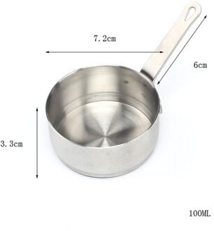 Mini Soeppan Rvs Melk Verwarming Met Handvat Saus Pan Thuisgebruik Fondue Boter Keuken Ronde Koken Tool geel