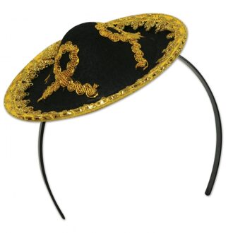 Mini sombrero hoedje op haarband Multi