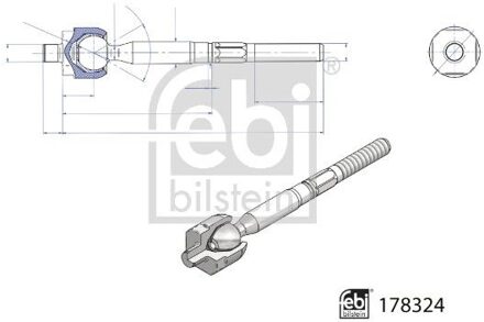 Mini Spoorstang ( zonder stuurkogel) 178324