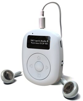 Mini Sport Dab Digitale Radio, Fm Radio, Bluetooth Afspelen, Draagbare MP3 Speler, Witte Ruis