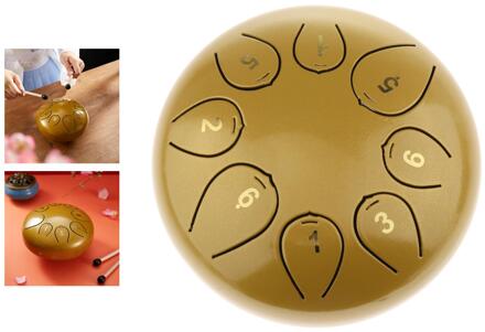 Mini Staal Tong Drum Handpan Drumsticks Muziek Boek Notities Stickers gouden
