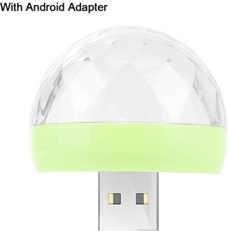 Mini Stage Light Android Usb Roterende Podium Licht Telefoon Magische Bal Kerst Familie Party Podium Verlichting Dj Licht Disco Ball Android groen