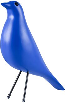 Mini Stained Vogel Glas Venster Gordijnen Acryl Muur Opknoping Vogels Decor Kamer Accessoires Scandinavische Ornamenten Decor #6 donker blauw