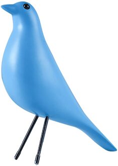 Mini Stained Vogel Glas Venster Gordijnen Acryl Muur Opknoping Vogels Decor Kamer Accessoires Scandinavische Ornamenten Decor #6 licht blauw