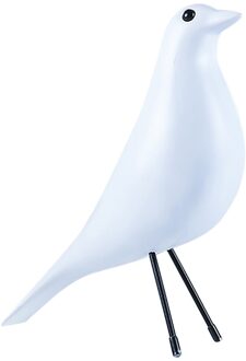 Mini Stained Vogel Glas Venster Gordijnen Acryl Muur Opknoping Vogels Decor Kamer Accessoires Scandinavische Ornamenten Decor #6 wit