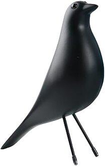 Mini Stained Vogel Glas Venster Gordijnen Acryl Muur Opknoping Vogels Decor Kamer Accessoires Scandinavische Ornamenten Decor #6 zwart