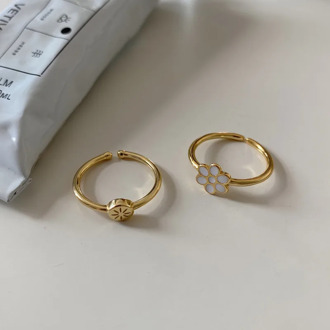 MINI Star Ring Fine Jewelry 925 Sterling Silver Rings For Women Simple Designer Fashion Gold Flower Rings Anillos Plata 925 Para