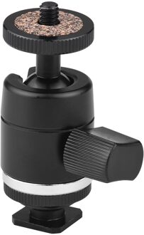 Mini Statief Balhoofd 360 Graden Swivel Statiefkop Met 1/4 Inch Schroef Shoe Mount Voor Camera Monopod Light Stand Max. Belasting 11lbs