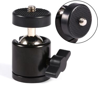 Mini Statief Balhoofd Balhoofd + 1/4 "Schroef Mount Stand 360 Swivel DSLR DV Camera DSLR Camera Accessoires