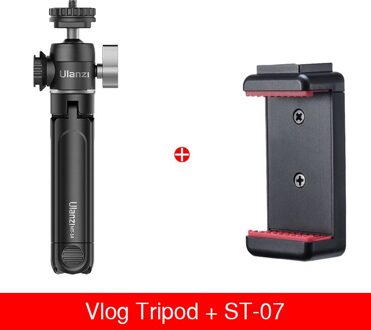 Mini Statief Uitschuifbare Dual Cold Shoe Balhoofd Statief Met 360 Graden Bal Hoofd Koude Schoen Voor Camera Iphone Android monopod Dslr U-Vlog w ST-07