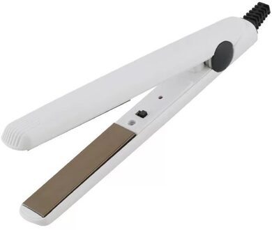 Mini Stijltang Kerstcadeau Voor Je Meisje Vriend Keramische Toermalijn Ionische Flat Iron Hair Rechtzetten Tool Mini Fer Een li wit / Au