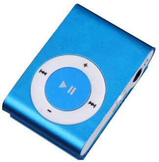 Mini Stijlvolle MP3 Draagbare Clip MP3 Muziekspeler Waterdichte Sport Mini Clip Mp3 Muziekspeler Walkman Blauw